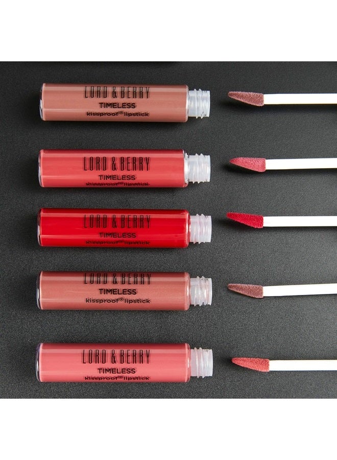 Lord & Berry Timeless Kissproof Moisturizing Semi-Matte Finishing with Paraban-Free Long Lasting Lipstick, Bold Red