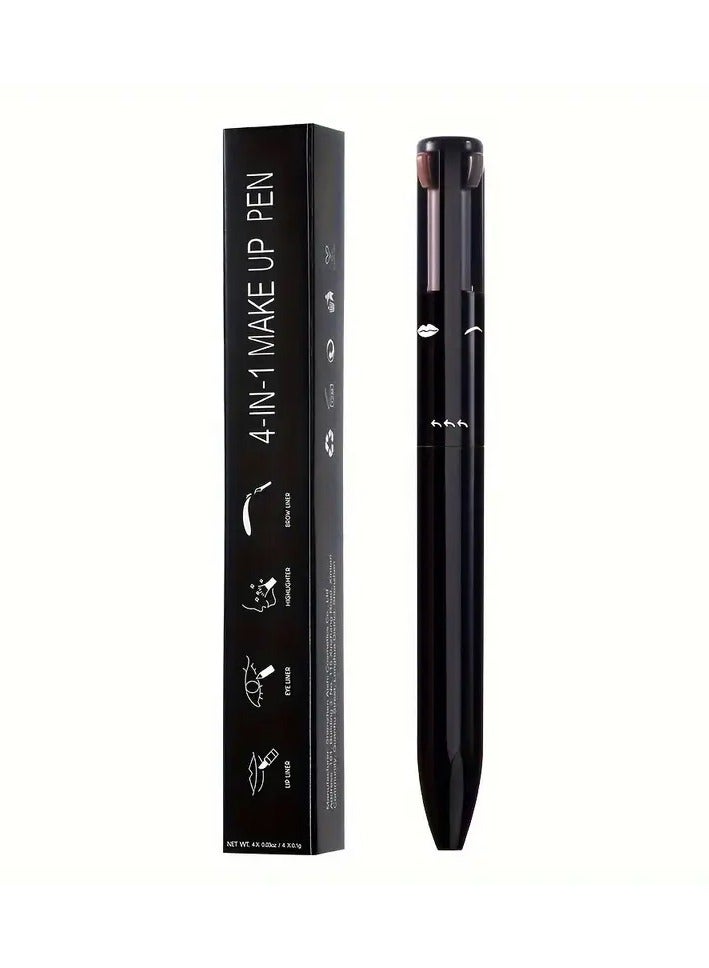 4-in-1 Makeup Pen, Lip Liner, Highlighter And Eyeliner And Eyebrow Pencil 4 In 1 Multipurpose Pen