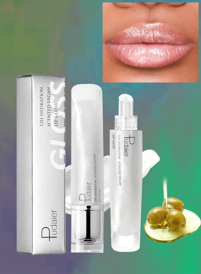 Lip Gloss Plumping Moisturizing and 12H Hydration Scented Vegan Lip Plumper Liquid Lipstick Sparkling Shiny Glossy Finish Lip Color Lifter Lip Plump Oil Gloss Lip Oil 08