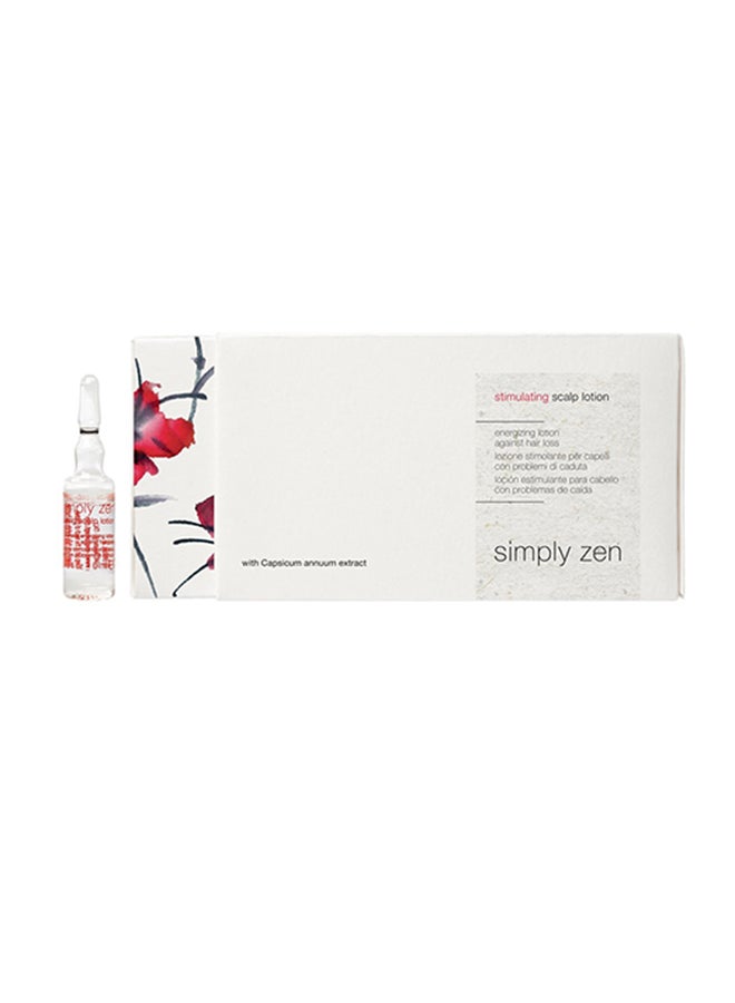 Simply Zen Stimulating Scalp Lotion 8 Fiale – Intensive Therapy for Sudden Hair Loss, Caffeine & Seaweed, Concentrated Treatment for Scalp Fatigue Relief 8 x 6ml
