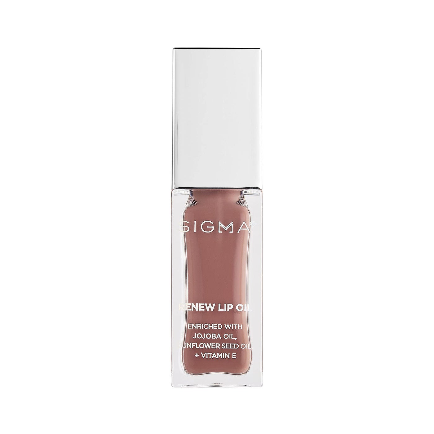 Sigma Beauty Renew Lip Oil â€“ Tinted Lip Oil with Luxurious High-Shine Color and Long Lasting Hydration for Soft, Supple Lips, Non Sticky Lip Oil with Nourishing Antioxidants (Tint, Neutral Nude Sheen)