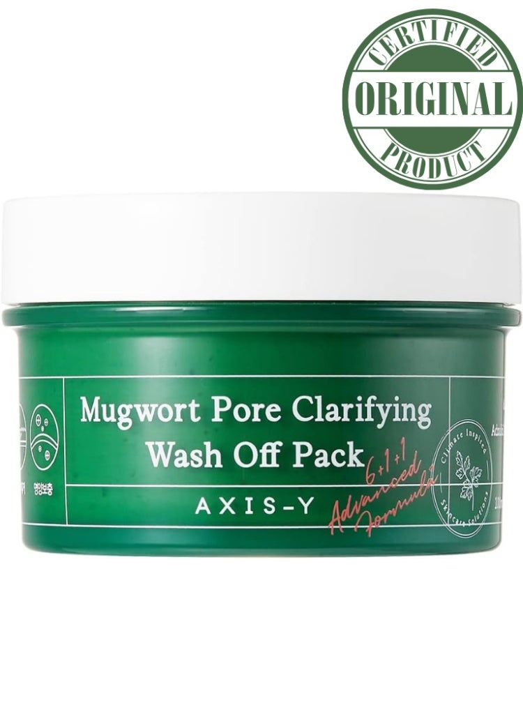 Clogged Pores & Excess Oil Solution – Axis-Y Cera Mugwort Pore Clarifying Wash-Off Mask for Deep Purifying & Skin Calming