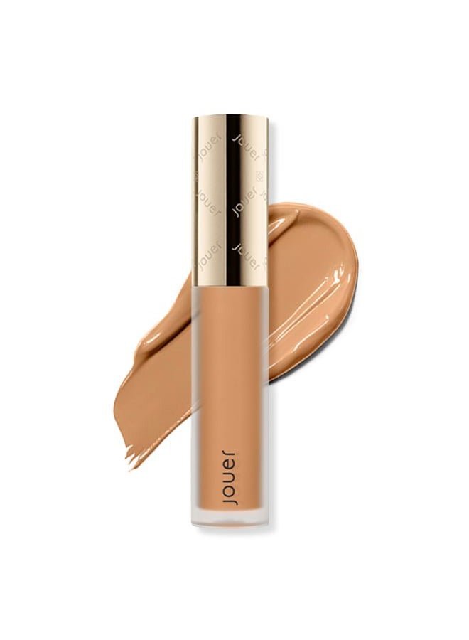 Essential High Coverage Liquid Concealer - Brightening Concealer - Color Corrector for Under Eye Dark Circles, Spot Coverage, and Eye Primer - Soft Matte Finish, Butterscotch