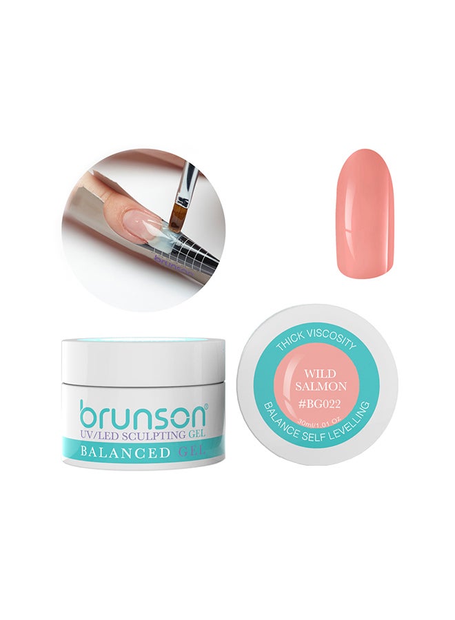 Sculpting Camouflage Uv Builder Gel Balanced Level Gel Uv Sculpting Nail Gel System 30Ml Wild Salmon Bg022