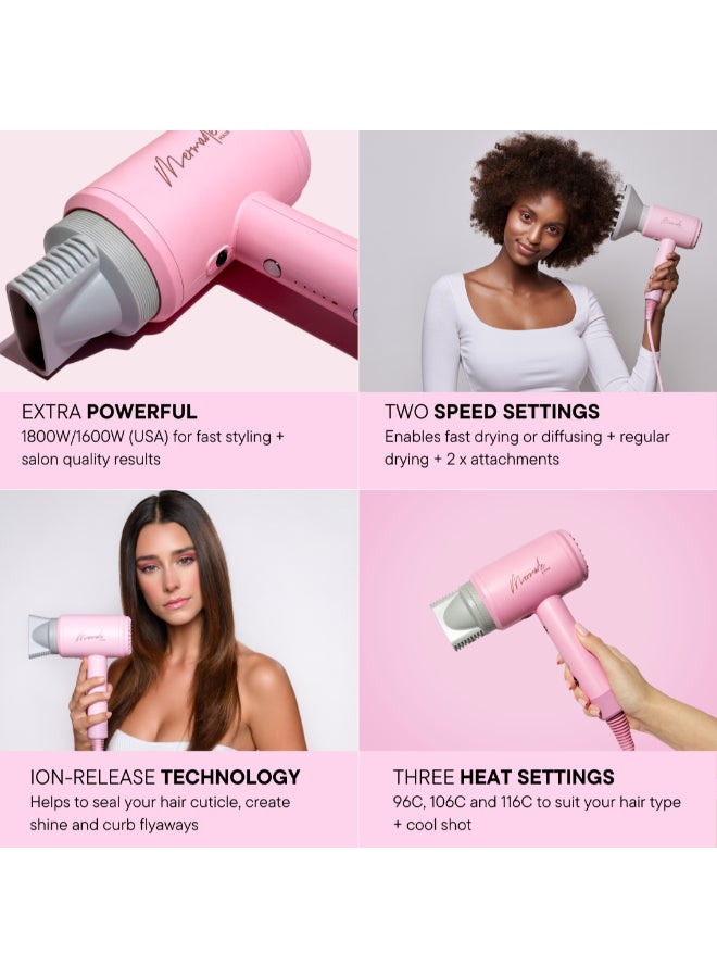 Powerful 1800W Ionic Airflow Technology emits negative ions to reduce frizz, protect hair follicles, and enhance shine. - image 5