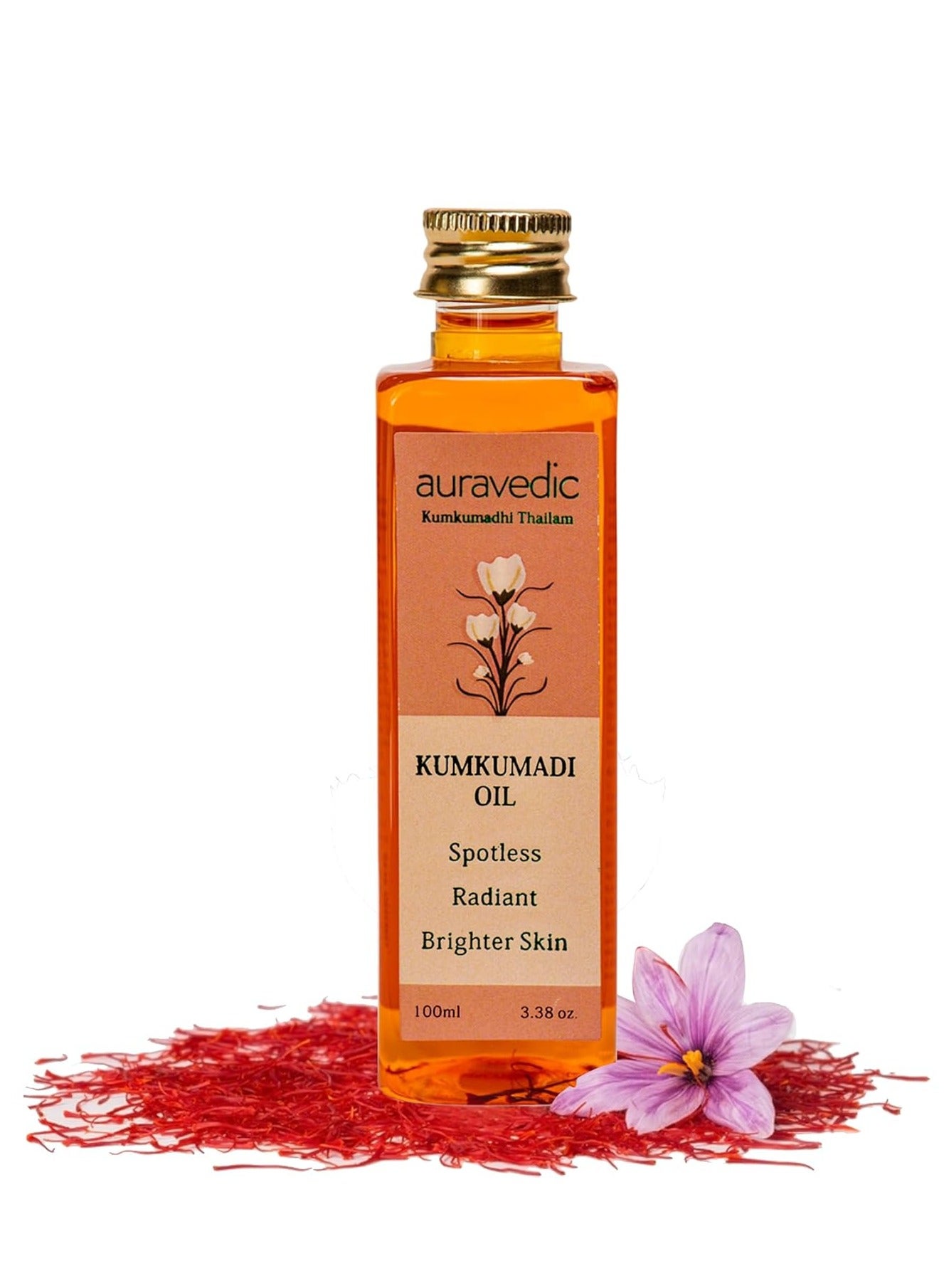 Kumkumadi Oil, 100 Ml. Kumkumadi Face oil for Glowing Skin. Kumkumadi Tailam from kerala.