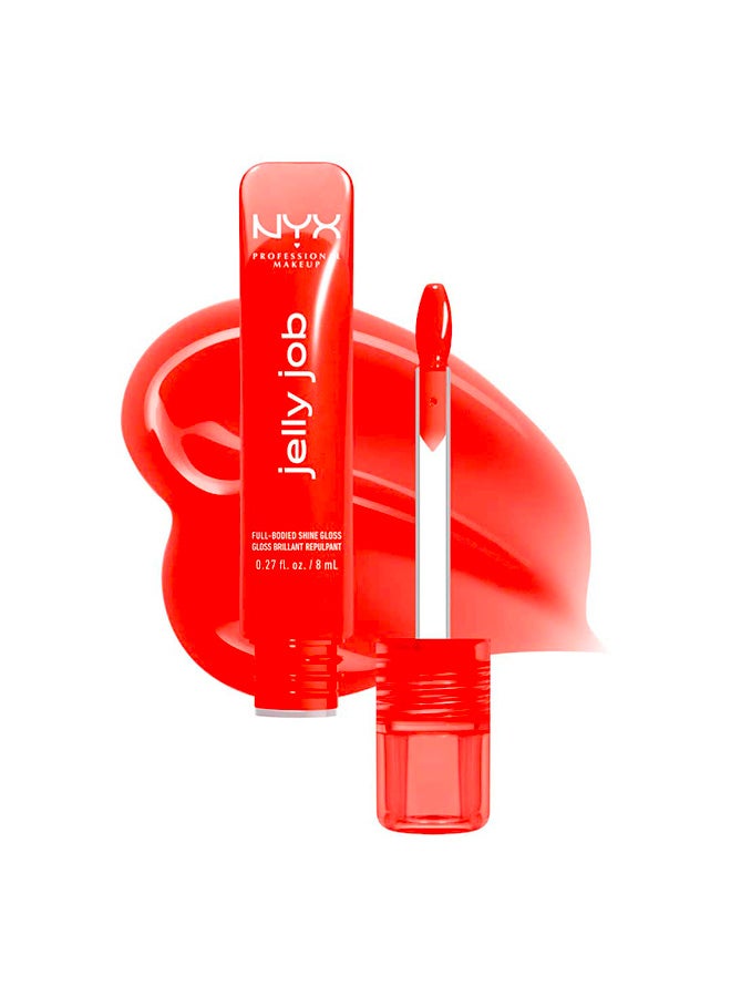 Jelly Job, Full-Bodied Shine Gloss, Lip-Smoothing Shine, Hyper-Glossy Finish, Orange Ya Jelly?