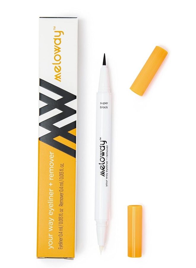 your way eyeliner + remover, a 2-in-1 Liquid Eyeliner + Makeup Remover pen