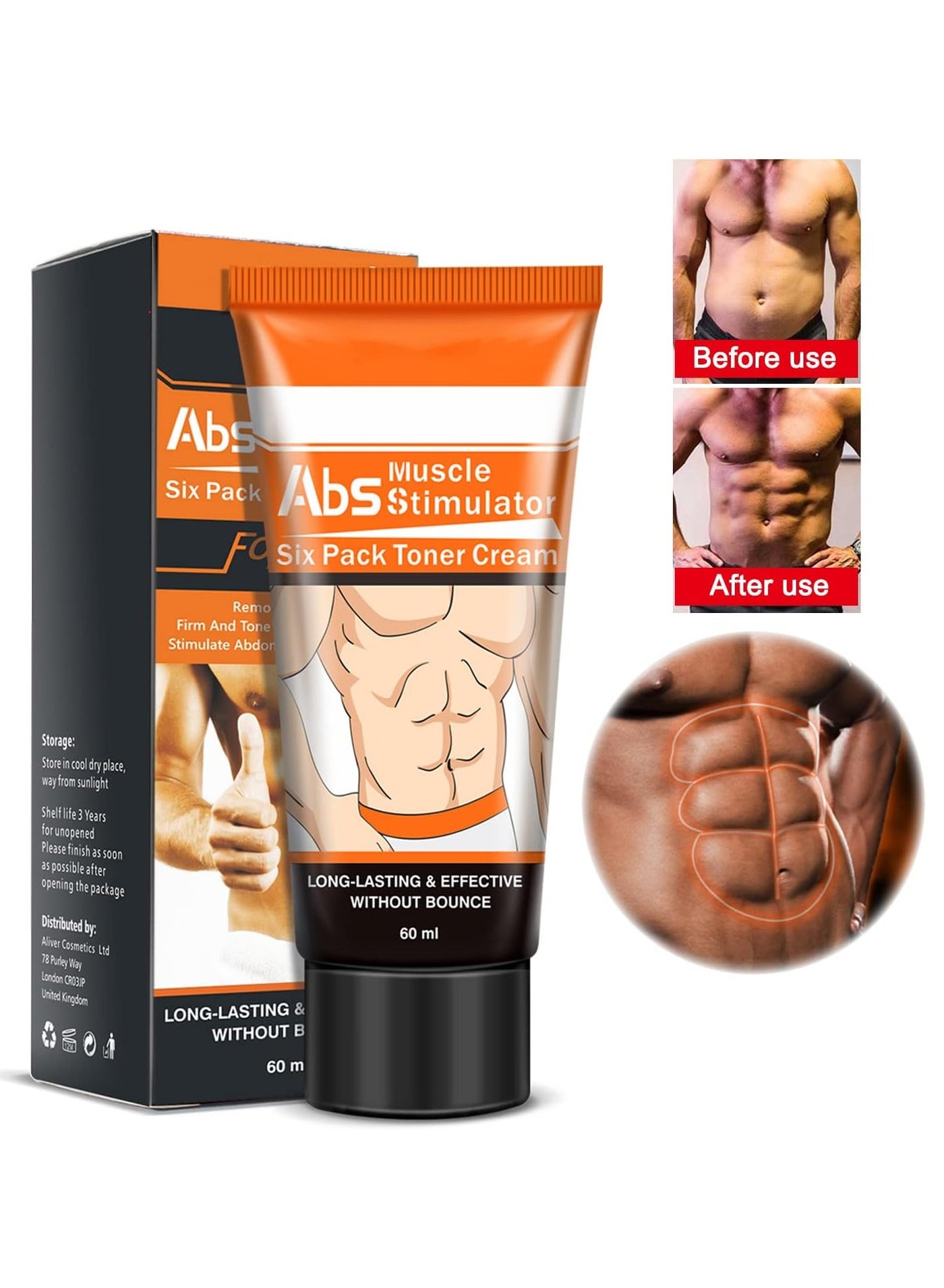 Six Pack Abs Muscle Stimulator Cream Cellulite Removal Fat Burner Slimming Cream Building ABS Muscle
