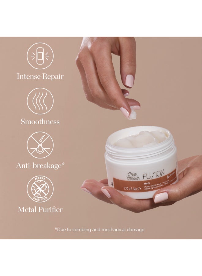 Fusion Intense Repair Mask - Creamy Treatment To Help Repair And Protect Against Breakage With Silk Amino Acids (150 Ml) - image 3