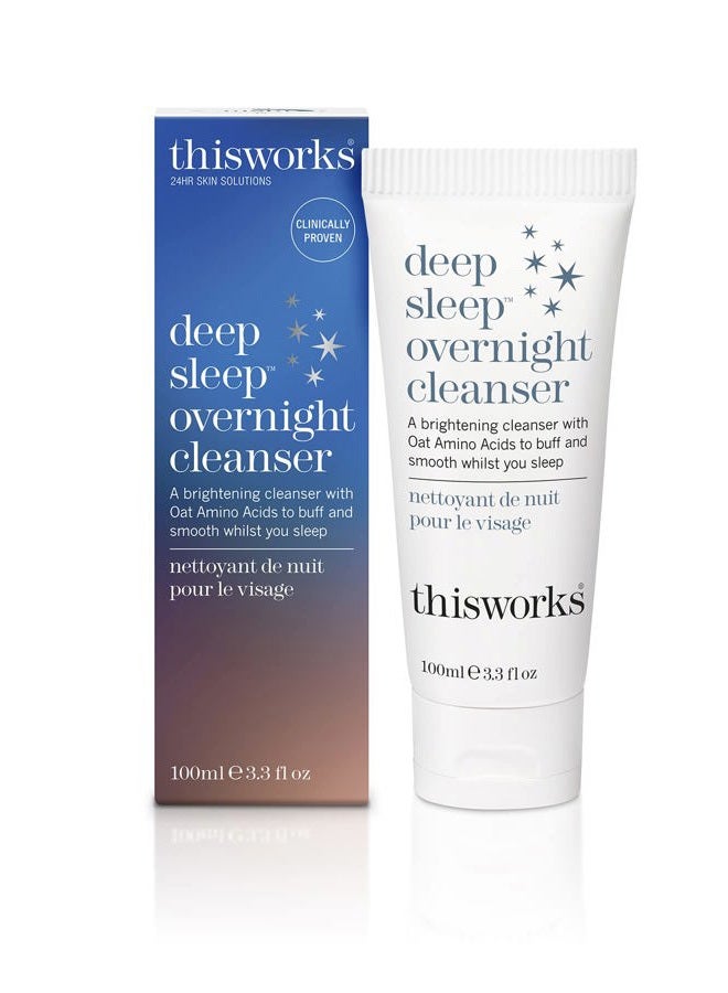 Deep Sleep Overnight Cleanser, with Oat Amino Acids & Hyaluronic Acid to Gently Exfoliate & Rehydrate, 100ml