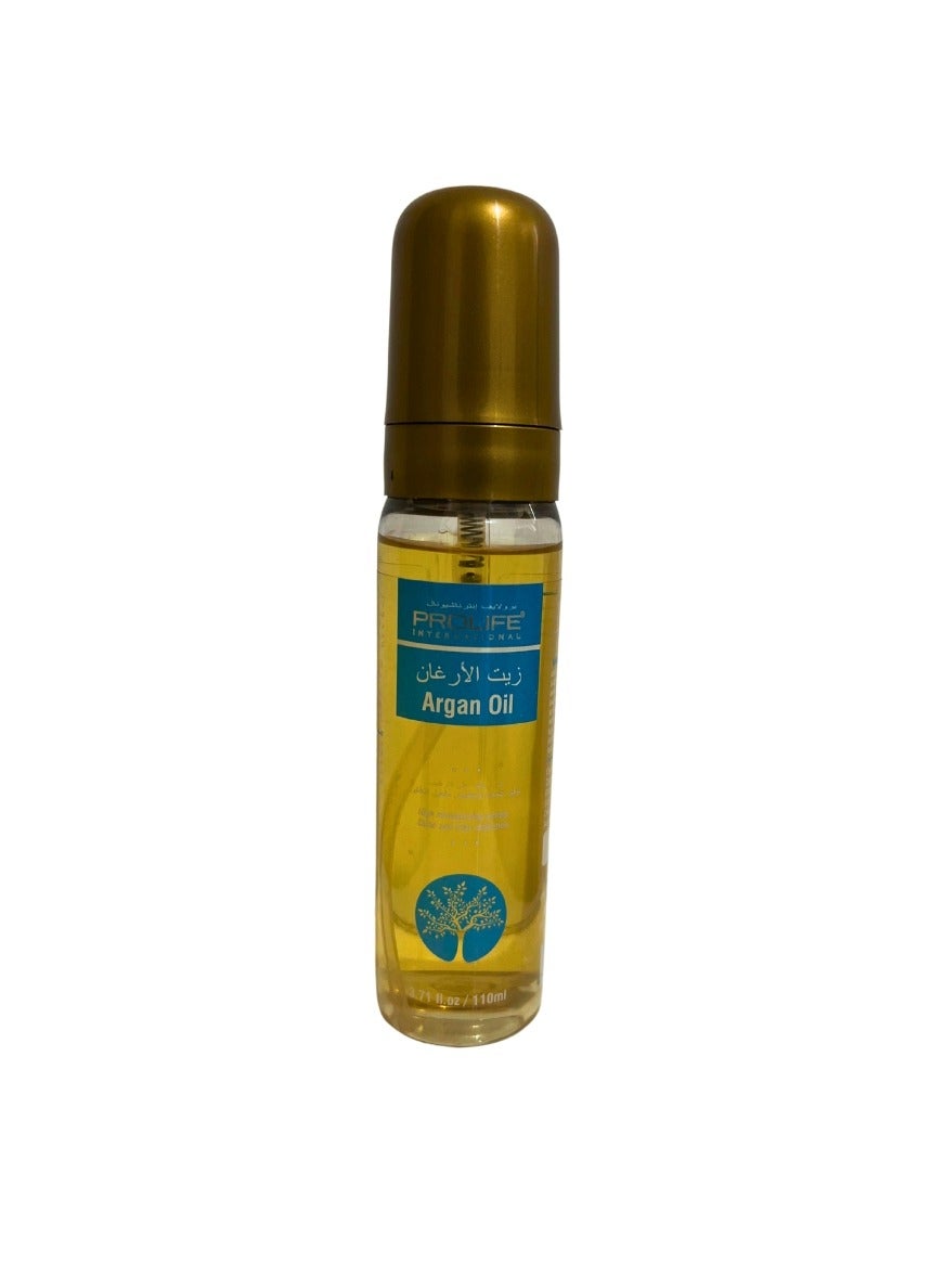 Pure Argan Oil 100% Rejuvenate The Hair and Reduce The Frizz and Eliminate Double End Improve Hair elasticity and Don't make The Hair Oily Rich of Vitamins A and D Made In Brazil 110ml