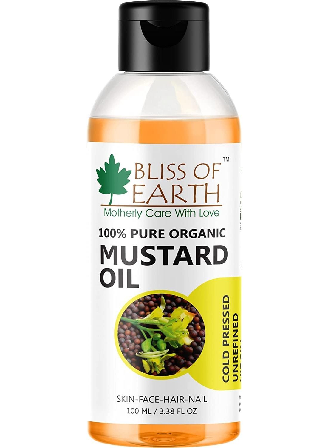 Organic Mustard Oil Great For Hair Growth & Body Massage 100ML