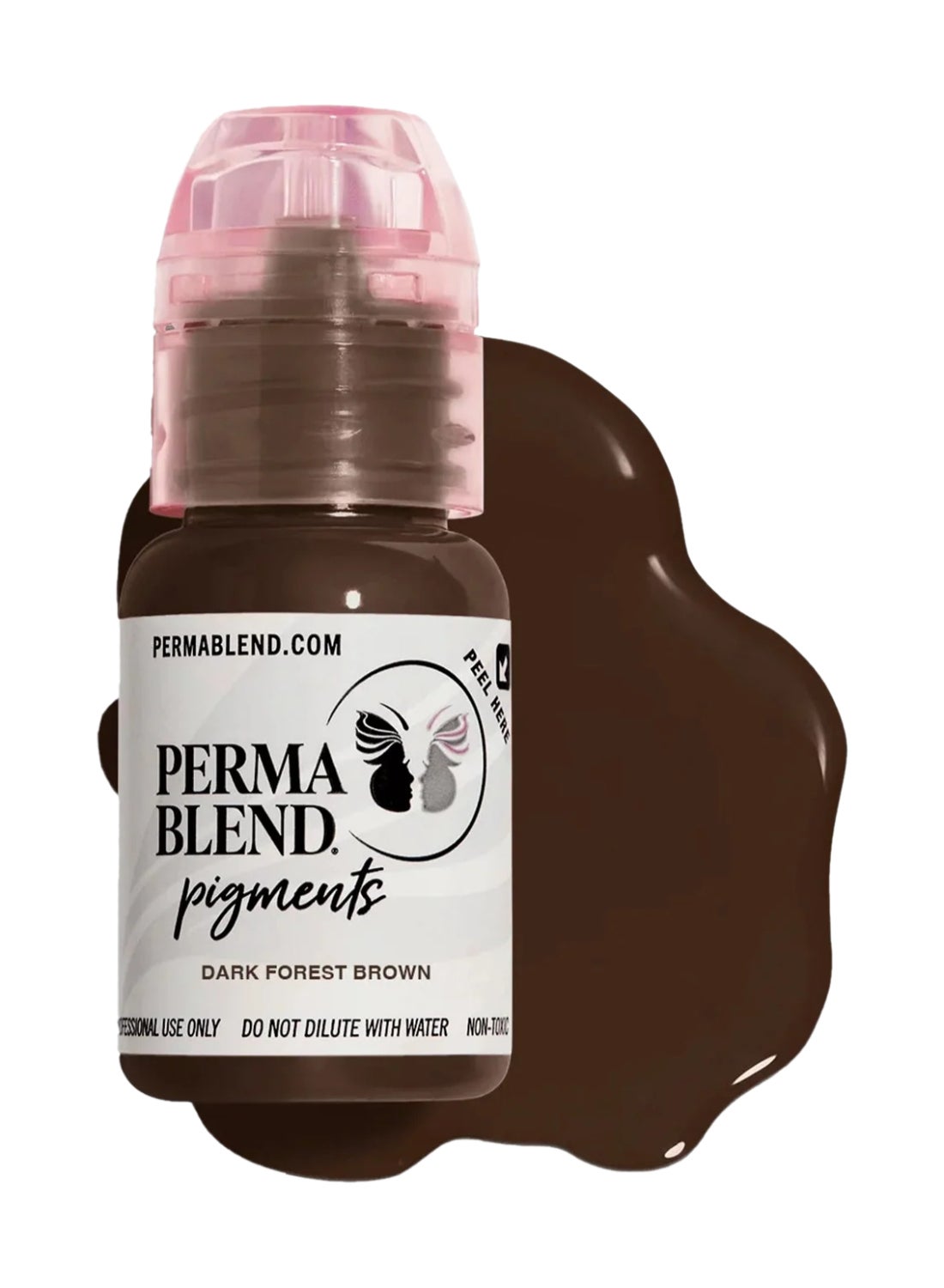 Eyebrow Pigment Color in Dark Forest Brown, 15ml Microblading Ink for Eyebrows Eyes and Scalp Professional Pigment for Ombre Microblading Techniques