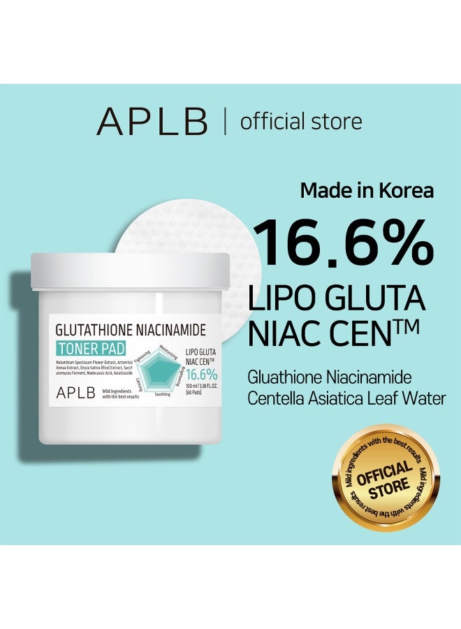 Aplb Glutathione Niacinamide Toner Pad 100ml (60 pads) - image 2
