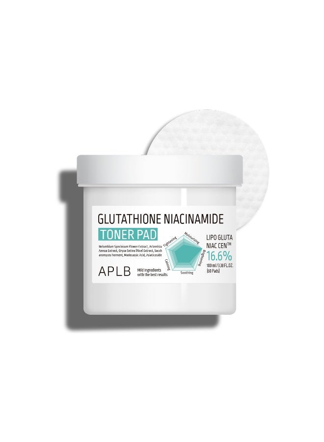 Aplb Glutathione Niacinamide Toner Pad 100ml (60 pads)