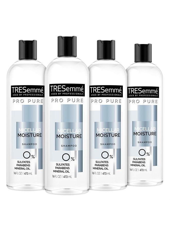 Pro Pure Shampoo For Daily Moisture Micellar Moisture Paraben Free, Dye Free Moisture Shampoo 16 oz 4 Count