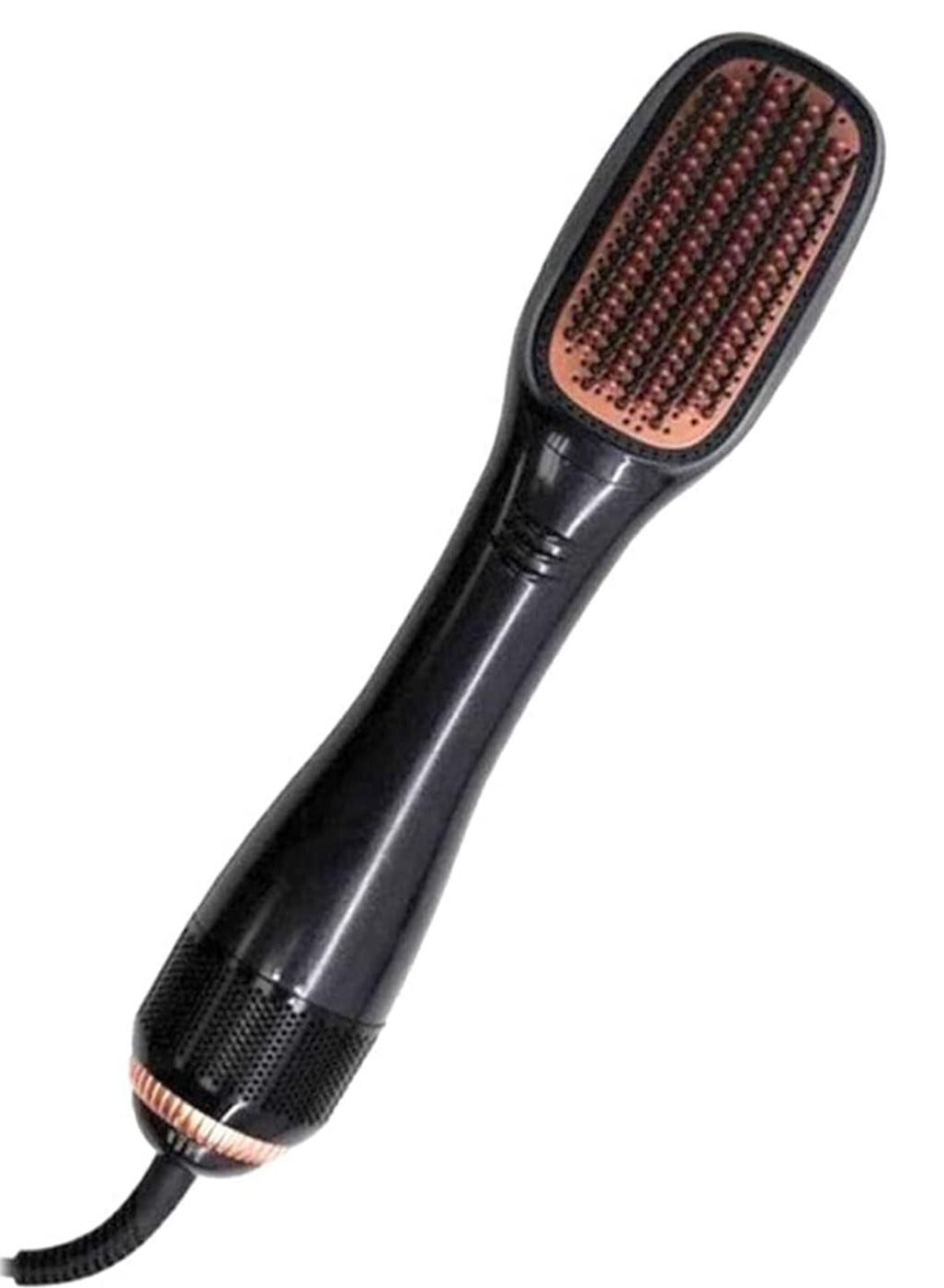 Professional 2 in 1 Styling Versatile Hair Straightening Curling Styling Brush (Black)