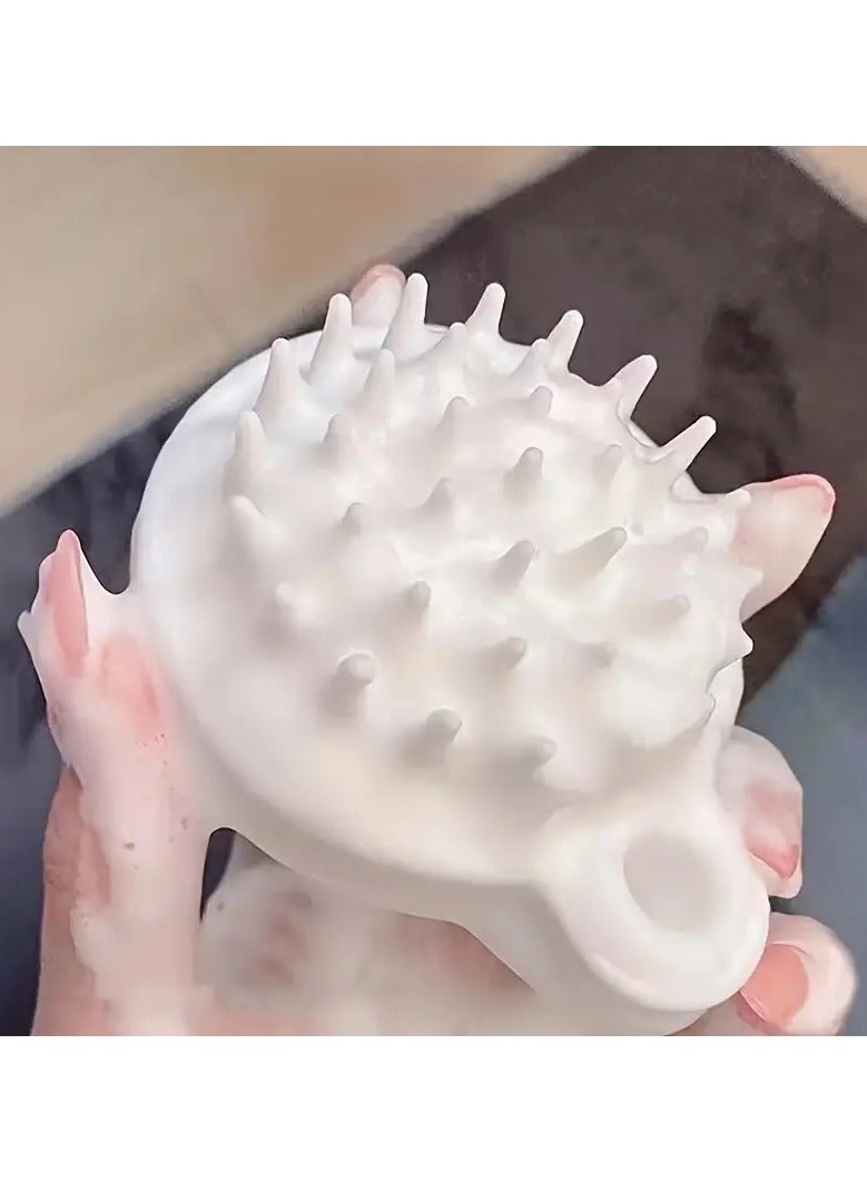 Hair Scalp Massager Body Massage Brushes Cellulite Massage Shampoo Brush For Hair Stimulation Skin Exfoliation White