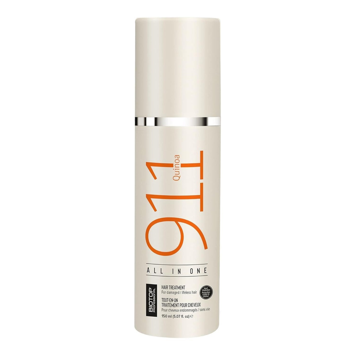 Biotop Professional 911 Quinoa All In One - Spray Leave-In Conditioner - Heat Protectant & Hair Repair Treatment for Damaged Hair - Safe for Color Treated Hair (5.07 oz/150ml)