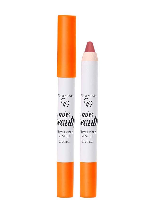 GOLDEN ROSE MISS BEAUTY VELVETY KISS LIPSTICK NO: 07 CORAL