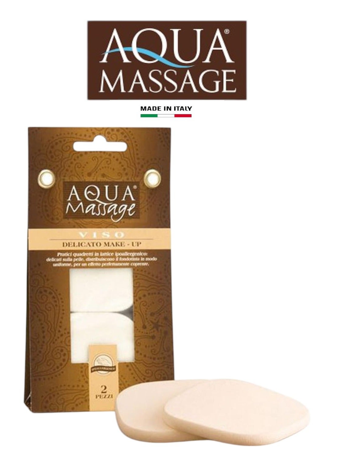 Aqua Massage Viso Delicate Make-Up Sponge 136-N – Natural Gentle Makeup Remover for All Skin Types