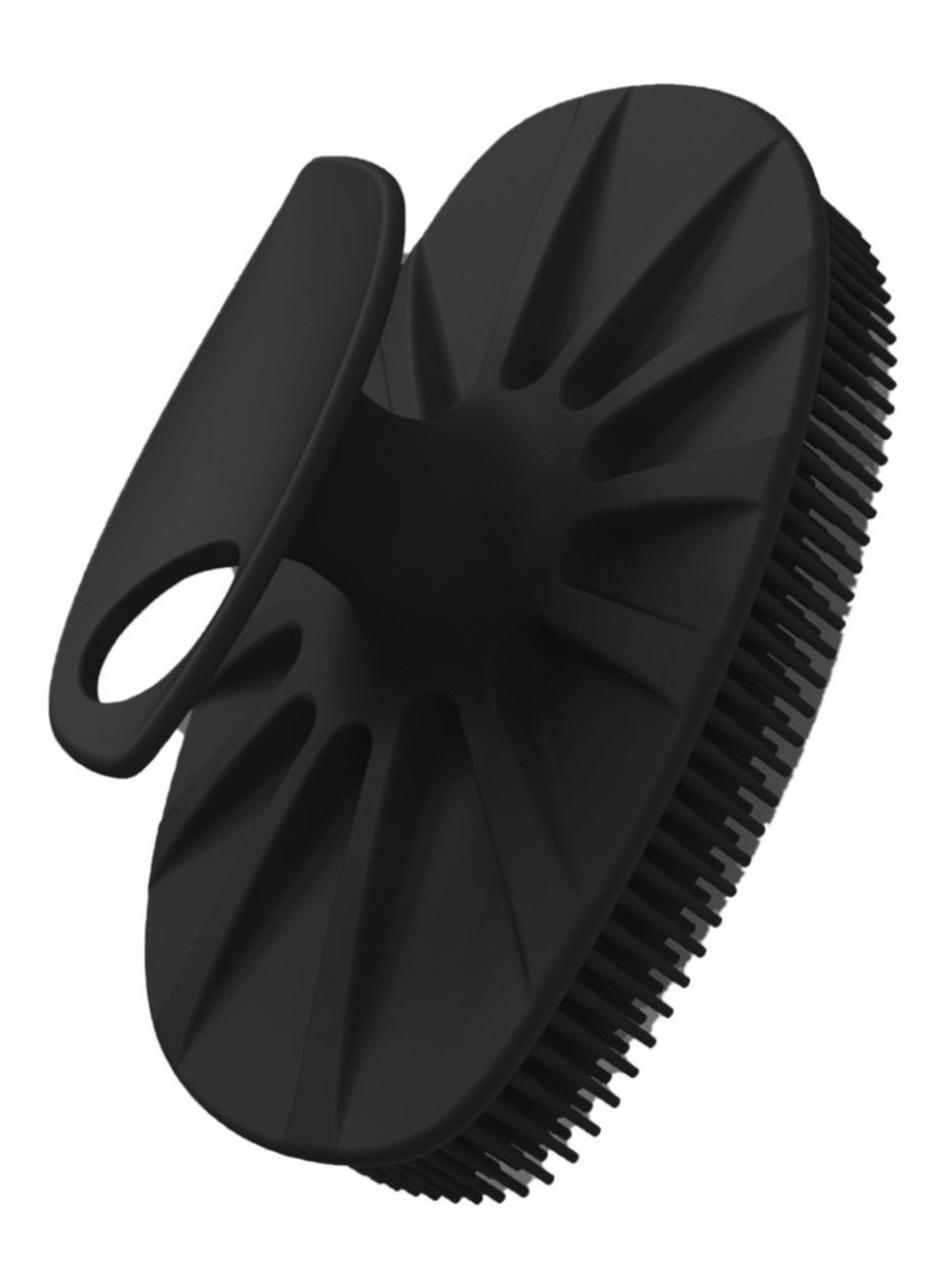 Bath Body Brush Gentle Shower Body Scrubber for Men or Women Skin Cleansing, Black