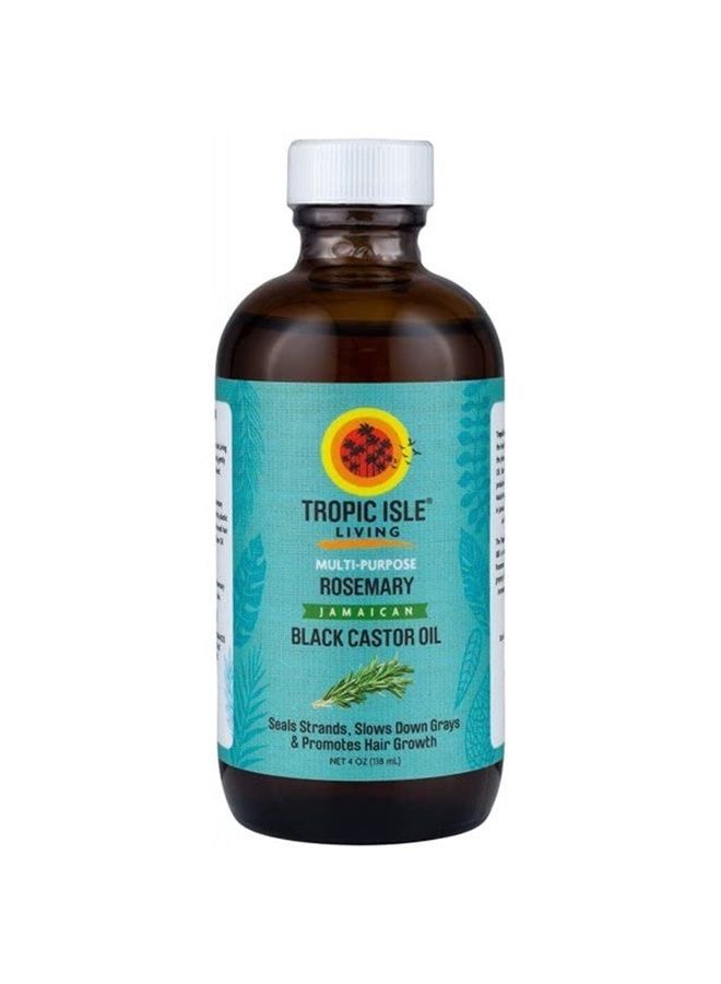 Hair & Skin Conditioner Oil | Jamaican Black Castor Oil for Dry Hair and Skin | 100% Pure and Natural 4 oz (Rosemary)