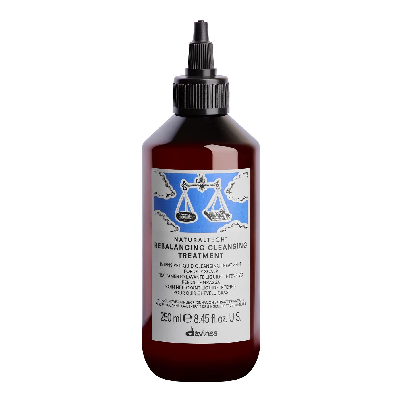 Davines Naturaltech REBALANCING Cleansing Treatment, Effectively Counteract Greasy Scalp And Heavy Hair, 8.45 Fl Oz