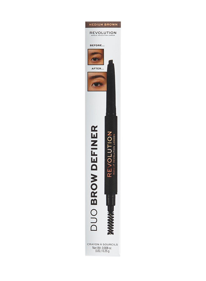 Duo Brow Definer Pencil Medium Brown