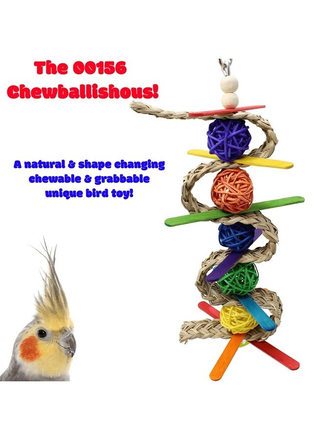 00156 Chewballishous Bonka Bird Toys Vine Palm Wood Chew Colorful Parrot Quaker Parrotlet Budgie
