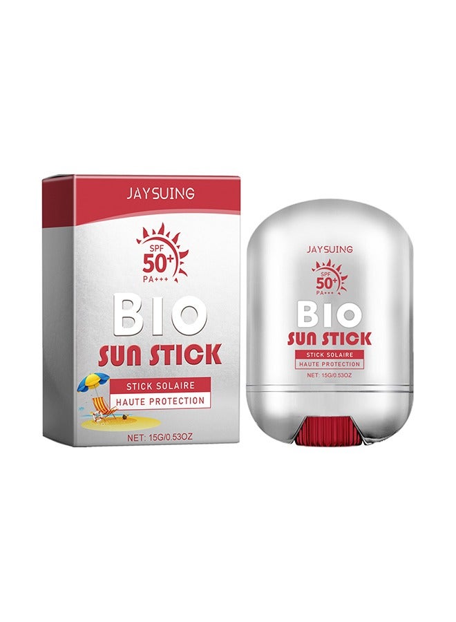 Sun Stick 15g, Skin Defense SPF 50+, Moisturizing Soothes and Repairs, Portable UV Protection Sunscreen Stick, with Peptide Complex, Collagen and Hyaluronic Acid, Sunscreen Cream