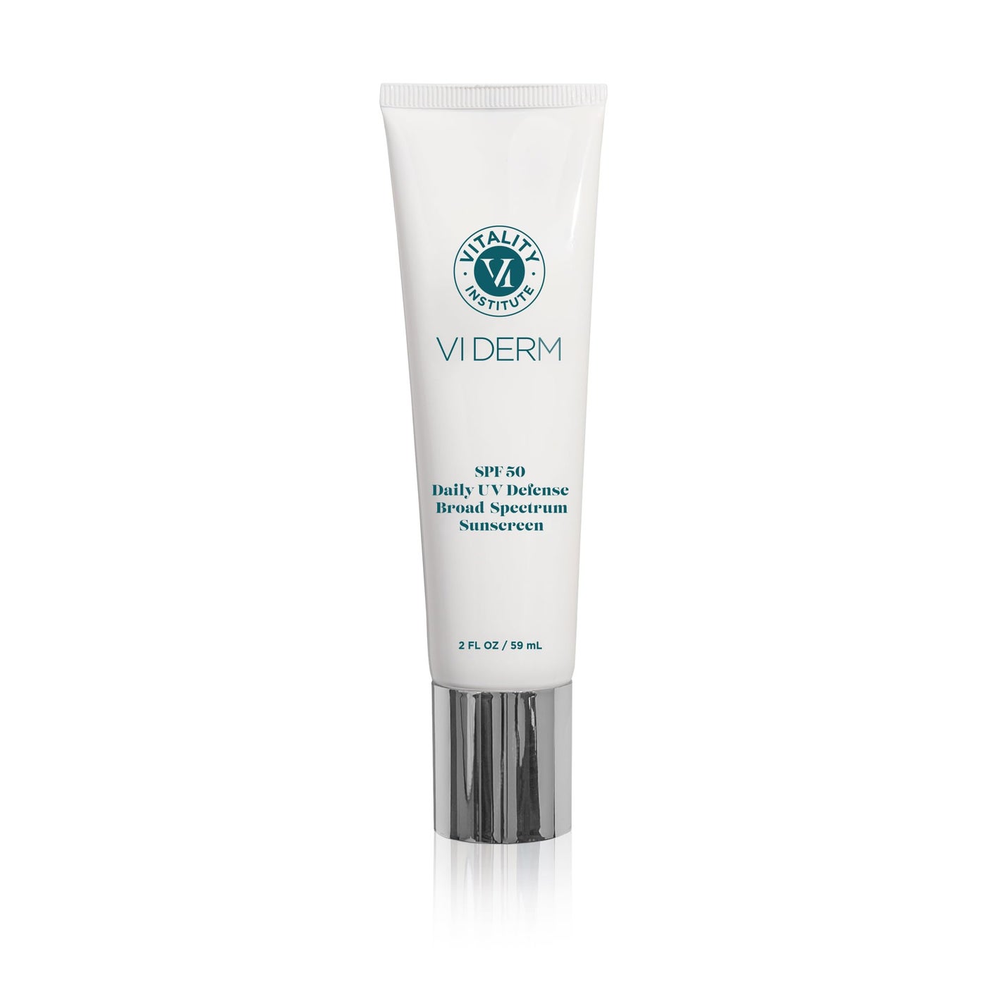 VI Derm SPF 50 Daily UV Defense Sunscreen - Broad Spectrum Sunblock for Face & Body - Lightweight, Oil-Free, Fast-Absorbing Skincare Protector - Clean, Non-Greasy Formula - Fragrance Free, 2 Fl Oz