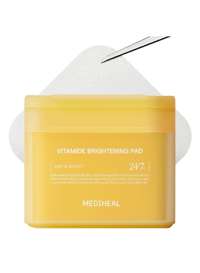 Vitamide Brightening Toner Pad | Skin-Tone Boosting with Niacinamide & Sea Buckthorn - 100 Pads