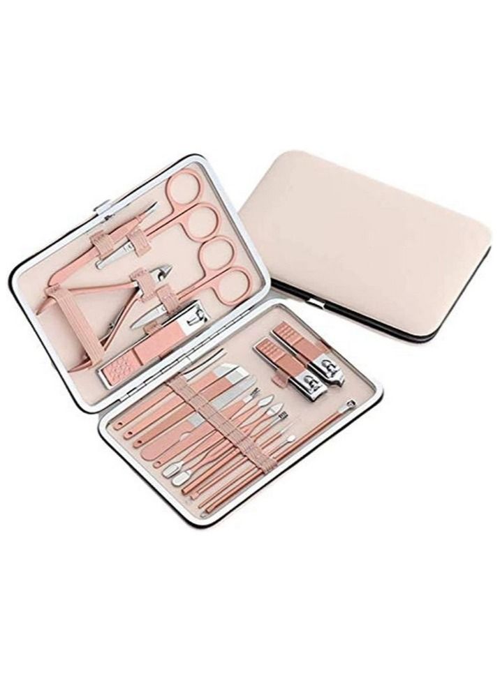 Rose Gold Elegance The Complete 18-Piece Professional Manicure and Pedicure Tool Kit