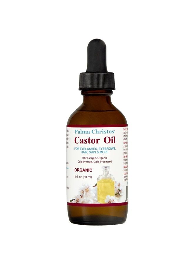 Castor Oil, Organic, 100% Pure, Cold-Pressed, Hexane-Free Products. Helps with Conditions for Hair Growth for Eyebrows, Hair, and Eyelashes. Natural Hair Treatment Oil for Women and Men. 2 oz.
