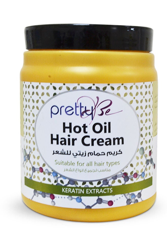 Hot Oil Hair Cream With Keratin Extracts, Suitable For All Hair Types - 1000ml
