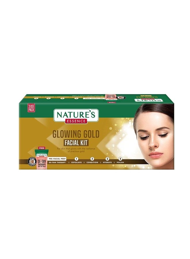 Glowing Gold Facial Kit (60Grams+15ML)