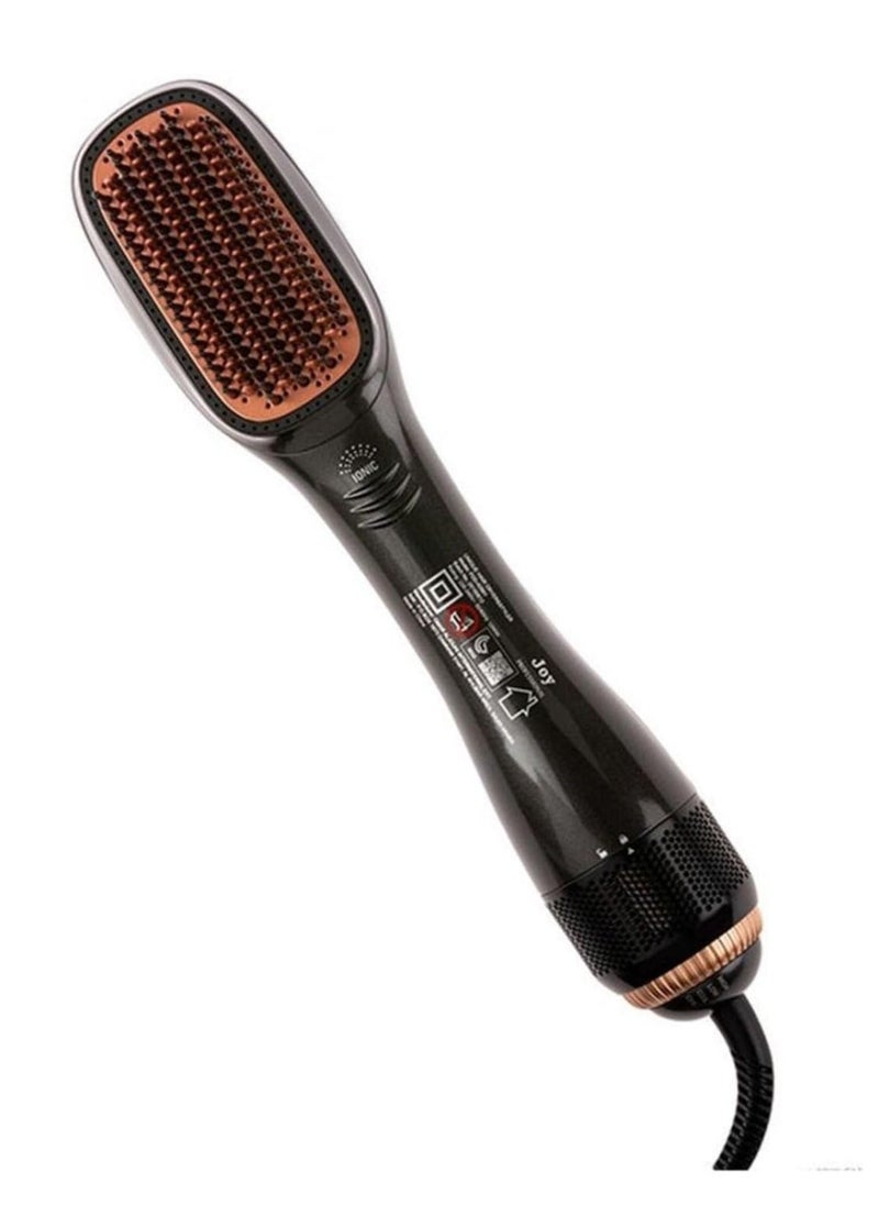 2-in-1 Professional Hair Dryer Brush & Straightener – Negative Ion Hot Air Styling Comb with Fast Heating, Blow Dryer & Hair Smoothing Function – Anti-Frizz Electric Brush Styler for Straightening, Curling, Volumizing – Lightweight, Travel-Friendly Tool