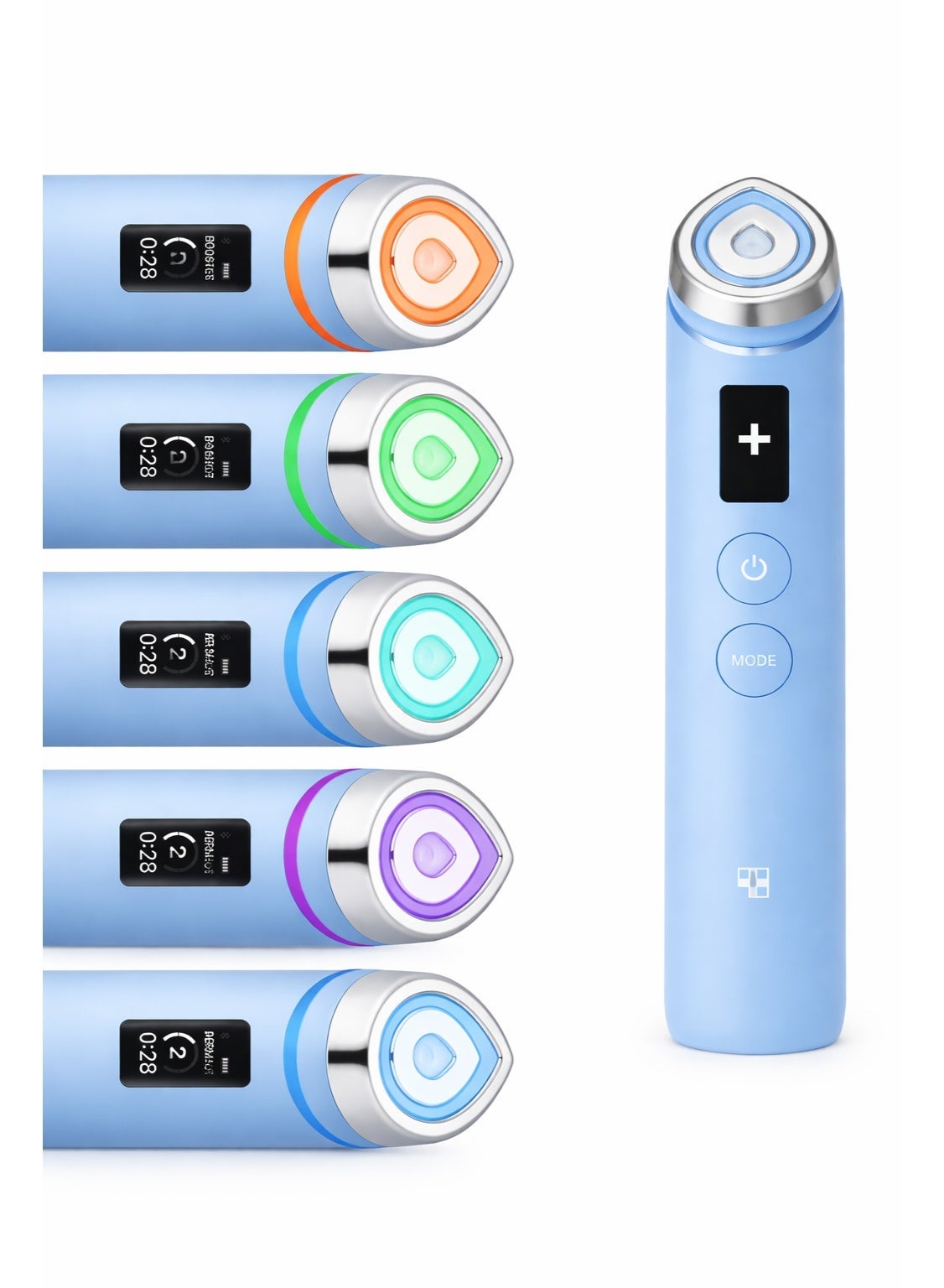 Age-R Booster Pro Sky Blue|6-in-1 Real Glass Glow Beauty Massager | Looking Glass Skin | Korean Skin Care