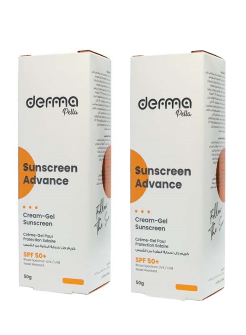 Derma Sunscreen Advance Spf 50+ Cream-Gel 50Gm Buy 1 Get 1 Free