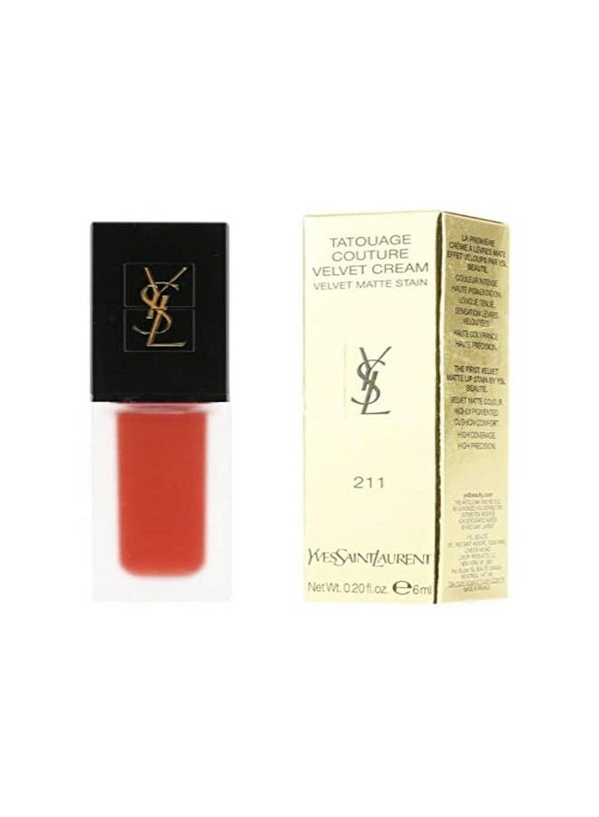 Tatouage Couture Velvet Cream Liquid - 211 Chili Incitement for Women - 0.2 oz Lipstick