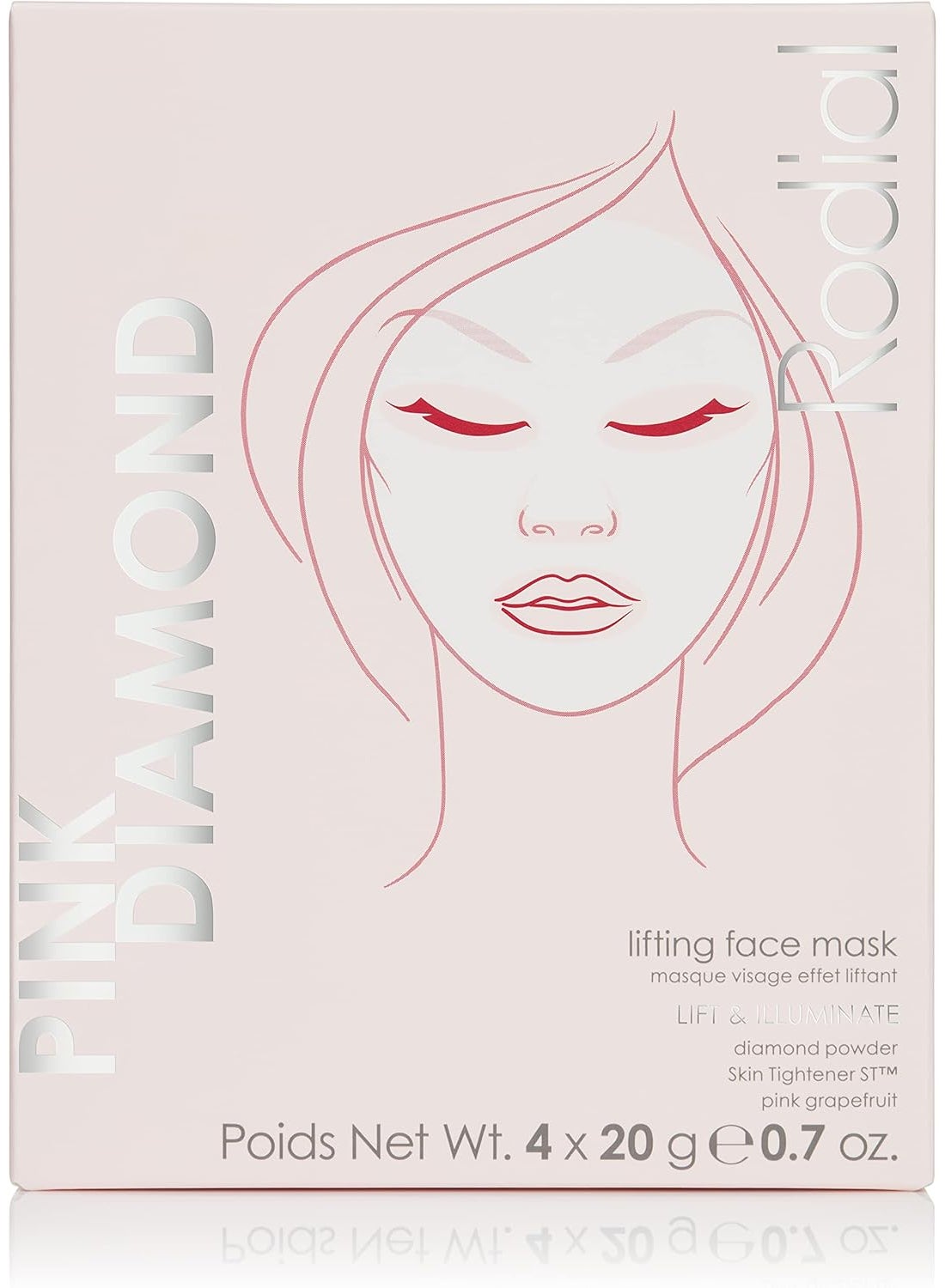 Rodial Pink Diamond Lifting Mask x4 – Firming Treatment for Aging Skin, Diamond Powder & Skin Tightening Peptides, Luxury Hydrogel for Wrinkle Relief 4 Pack - image 2