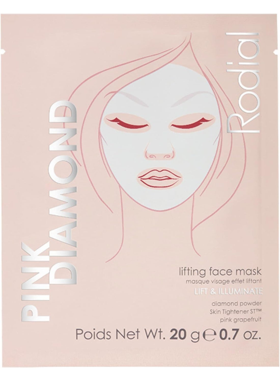 Rodial Pink Diamond Lifting Mask x4 – Firming Treatment for Aging Skin, Diamond Powder & Skin Tightening Peptides, Luxury Hydrogel for Wrinkle Relief 4 Pack - image 5
