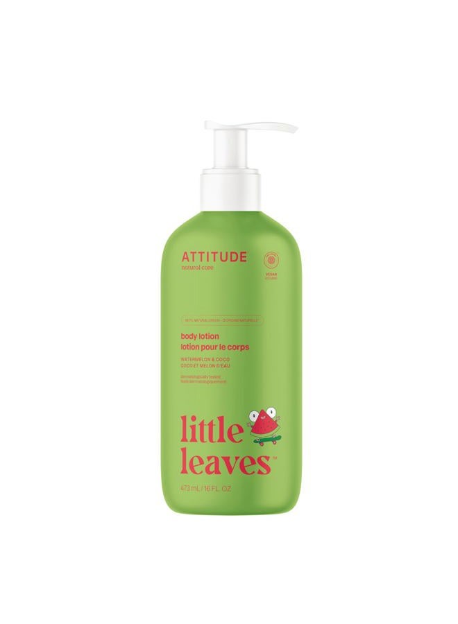Body Lotion for Kids, EWG Verifed Moisturizer, Dermatologically Tested, Plant and Mineral Based Cream, Vegan, Watermelon & Coco, 16 Fl Oz
