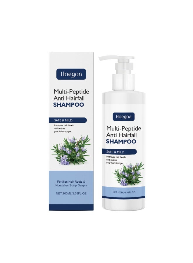 Hoegoa Multi Peptide Anti Hairfall Shampoo, Nourishing Hair Serum With Rosemary, Hair Growth Serum, Deeply Nourish, Reduce Hairs Loss Problems, 100ml/3.38fl oz