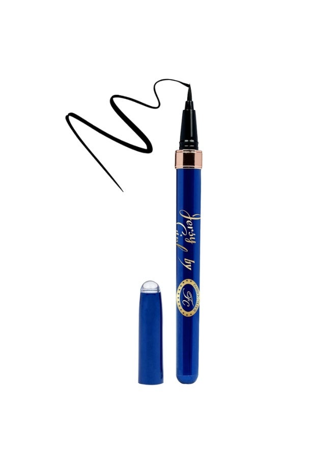 Jersey Girl Ultra Black Sketch Pen Eyeliner 1ml Quick Drying Matte Finish Waterproof Smudgeproof 24Hrs Long Lasting (Black)