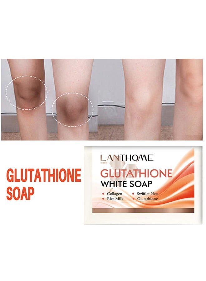100g Glutathione White Soap - Skin Brightening Bar Soap Effective Glutathione Brightening Soap for Face and Body Whitening Soap Bar for Smoothening Skin Kojic Acid Soap Glutathione Cream Soap