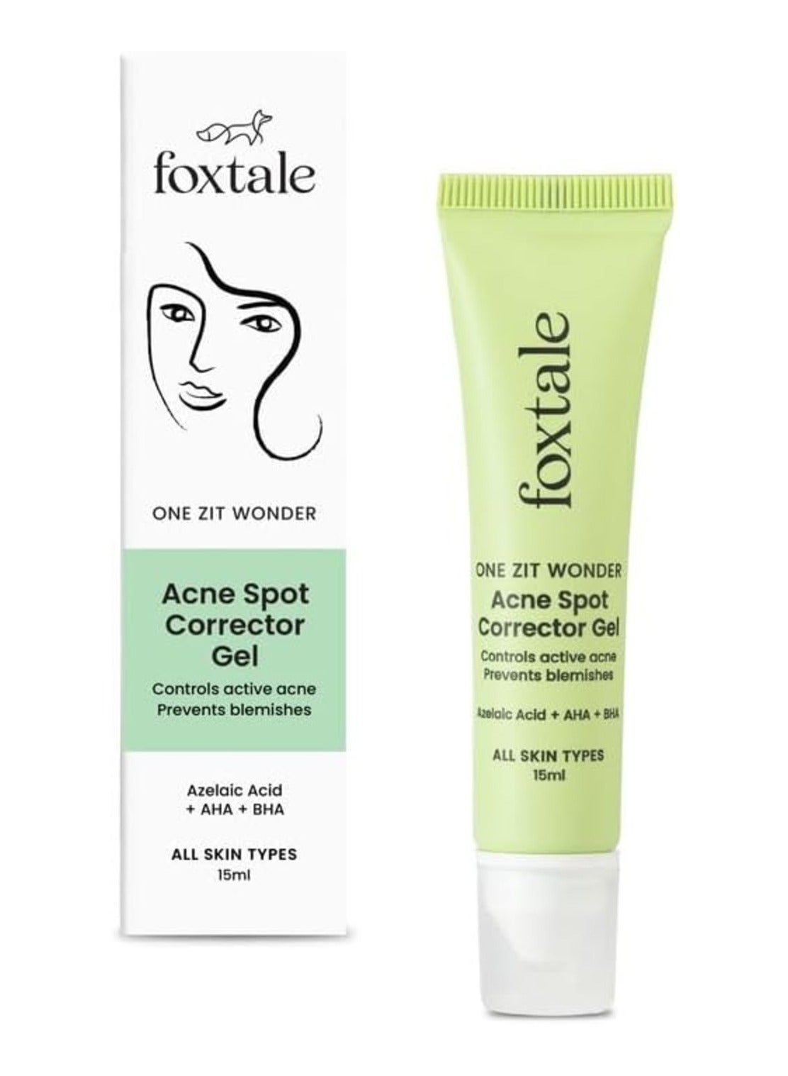 2% Salicylic Acid & 3% Glycolic Acid Anti-Acne Gel | Oil-Control, Cooling Formula | Visible shrinkage in pimples overnight | Silicone tip to prevent spread of acne bacteria | Unisex - 15ml