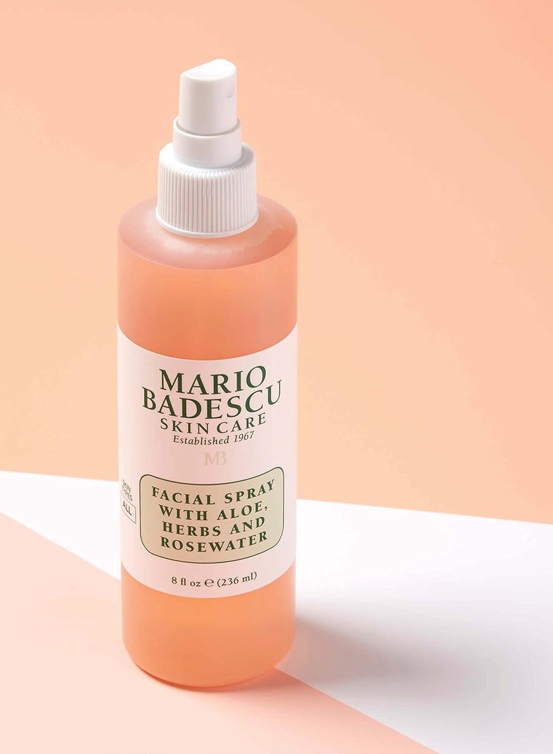 Mario Badescu Facial Spray with Aloe, Herbs and Rose Water for All Skin Types, Face Mist that Hydrates, Rejuvenates & Clarifies, 8 FL OZ